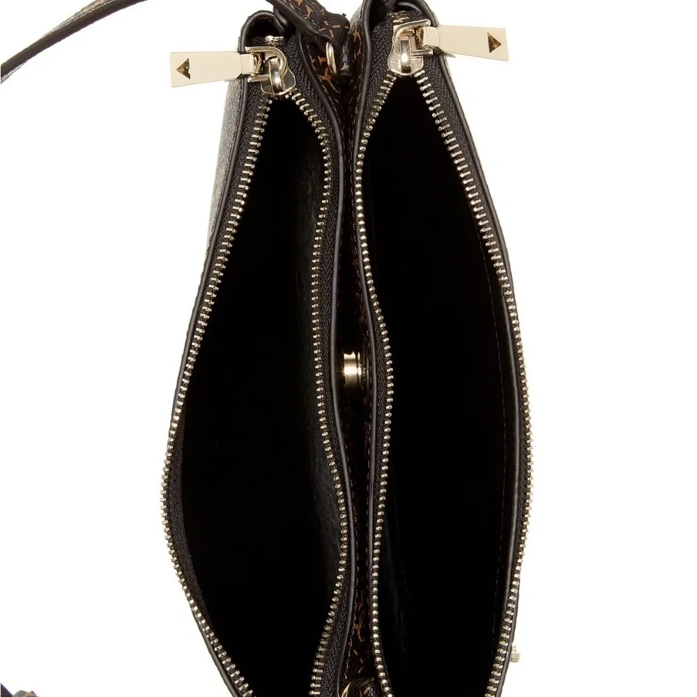 New GUESS Double Zip Crossbody Bag